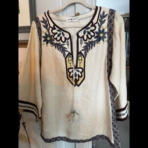 Embroidered Boho Blouse/Cover up/Dress (Tory Burch)